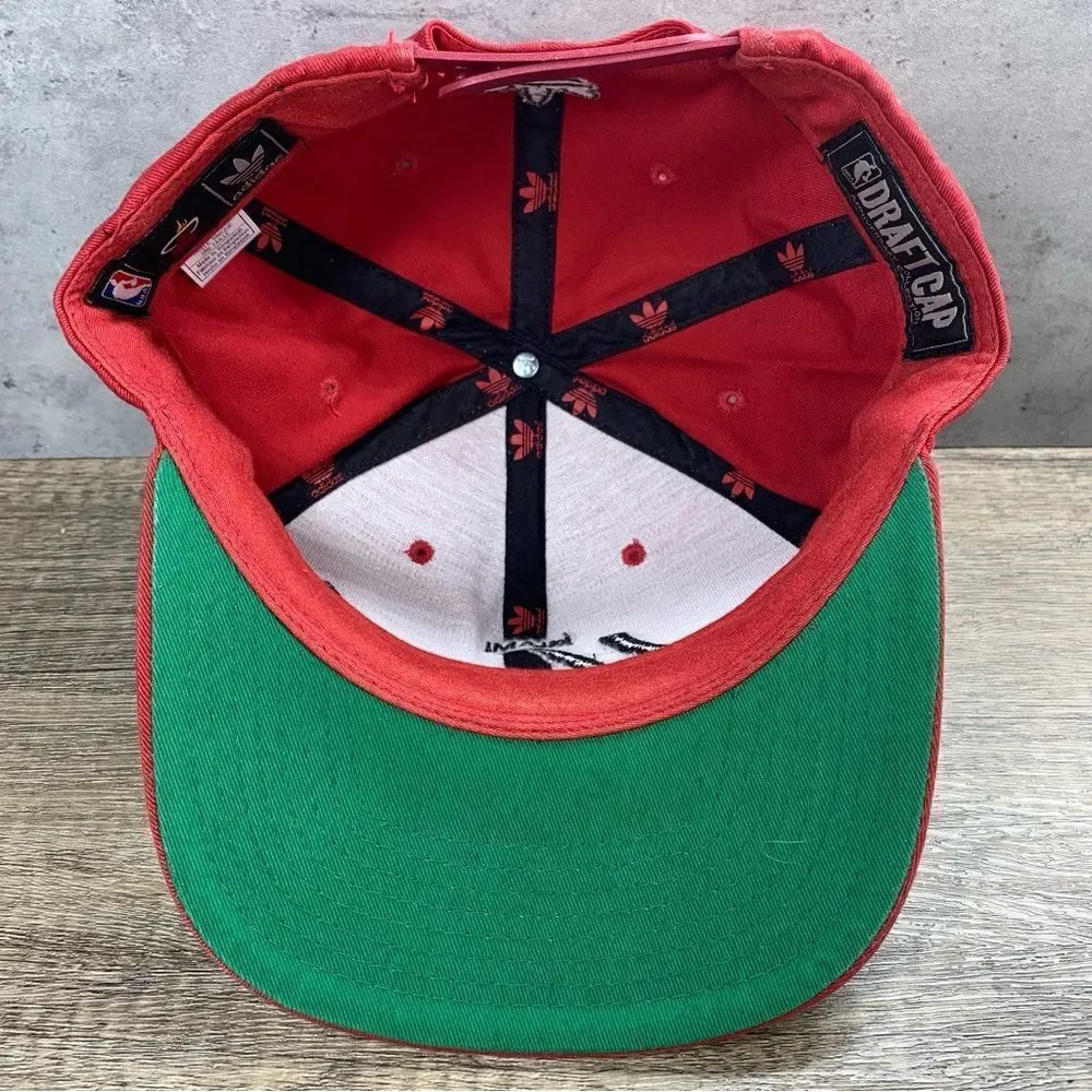 Miami Heat~Adidas Baseball Cap Adjustable‎ Snapback Hat NBA Basketball Hat
